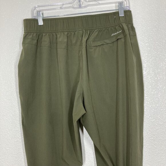 Eddie Bauer Pants Womens Medium Olive Departure Ankle Pull On Stretch Travel - Picture 11 of 16